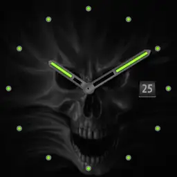 Scream Skull - green lume