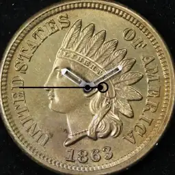 Cupronickel, USA, 1 Cent, 1863