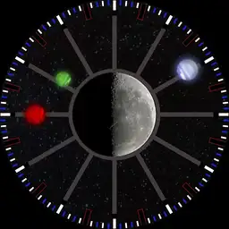 stars and planets through a window