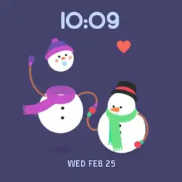 Winter love snowman - animated