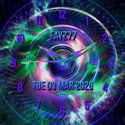Neon multicolour watch face