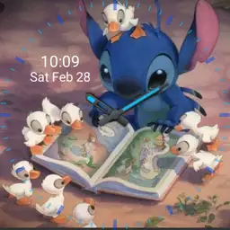 Stitch Reading to Ducklings