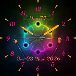 Triangles rotating, neon colours