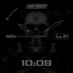 Harley Davidson w/ Skull