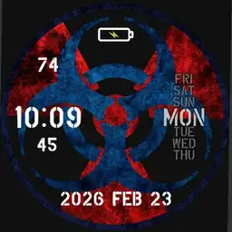 Radiation BioHazard Red/Blue 24Hr