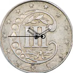 Silver, Trime, Type III, 1859