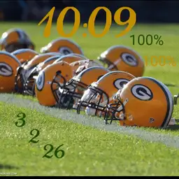 Green bay packer helmets