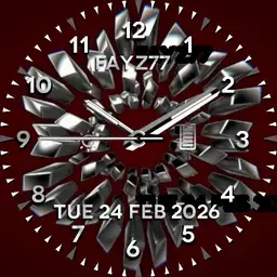 Chrome effect watch face.