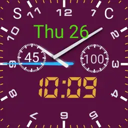 burgundy Digital analog with numbers dj Copy