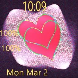2 hearts on the spotlights