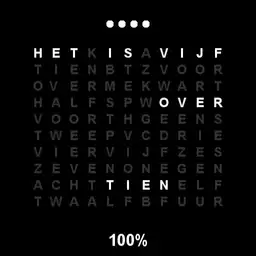 P.AIR Dutch Text Clock