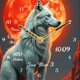 Wolf and Moon