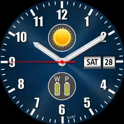 weather icon- dual battery. clean display easy reader