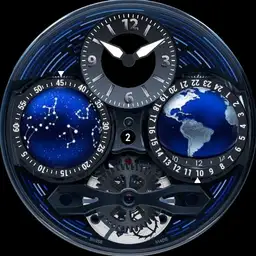 Brute Rotating Earth and Moon Tourbillon