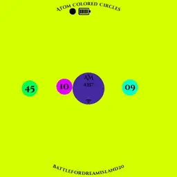 Atom Colored Circles