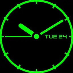 Battery indicator analogue watch