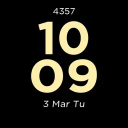 Simple digits watch vertical