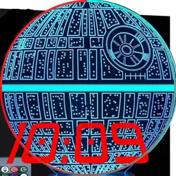 Death Star neon