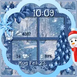 Christmas Snow Through a Bay Window