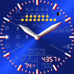MM8: Blue Elegant Classic, Max information /Dashboard Digital and analog