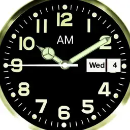 Simple old dial. GREEN/blue AOD w.AM/PM