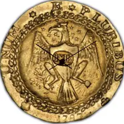 Gold, Brasher eagle breast doubloon, 1787
