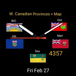 W. Canadian Provinces with Map