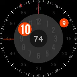 Digital Analog Time with Heart Rate