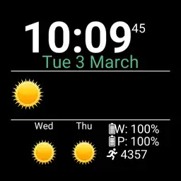 Agenda, Weather, Battery