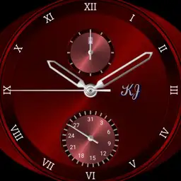 Matalic Burgandy Dual Time Battery Roman Copy