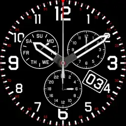 Retro Chrono with 24hr Time Zone Extra Dark