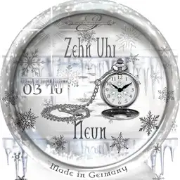 Wintertextur 2 Seiten Wecker