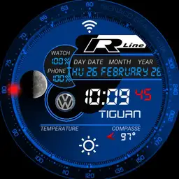 VW R-line Blue Red eye