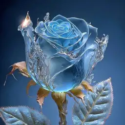 Neon Blue Rose