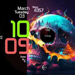 Skull watch Copy