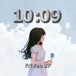 blue aesthetic girl