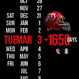 2021 Utah Utes Football Countdown