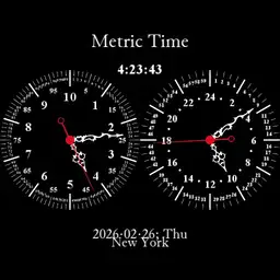 Double Dial 10h Decimal Time Watch