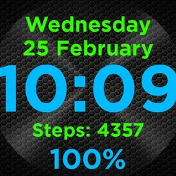 Simple Blue/Green Watchface 12Hr