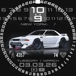 Modern racing watch SKYLINE colorable