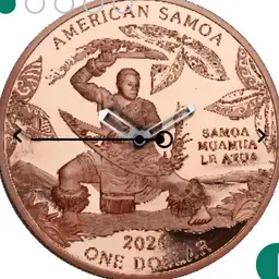 Copper, Liberia, American Samoa, One Dollar, 2024