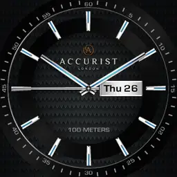 Accurist black plated 7058