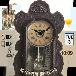 ANTIQUE CLOCK with Moving Pendulum Tells The Time - WOS6