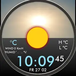 Weather Forecast Interactive Background Digital Watch by Brute