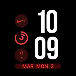 Nike Apple Watch face Red and White Copy