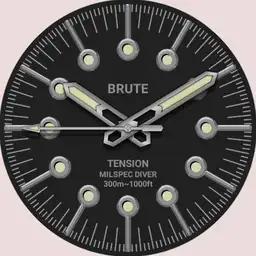 Brute TENSION Minimalistic Diver Military Field Watch