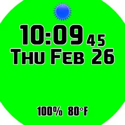 Calendar and weather with battery
