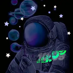 Space Bubbles Digital Glow
