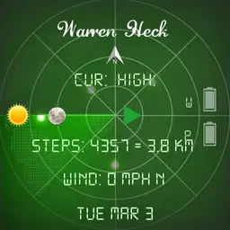 Radar - readable - hands watch.