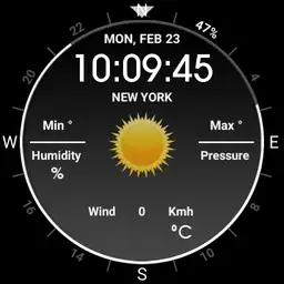 BW Weather Circle Km-h